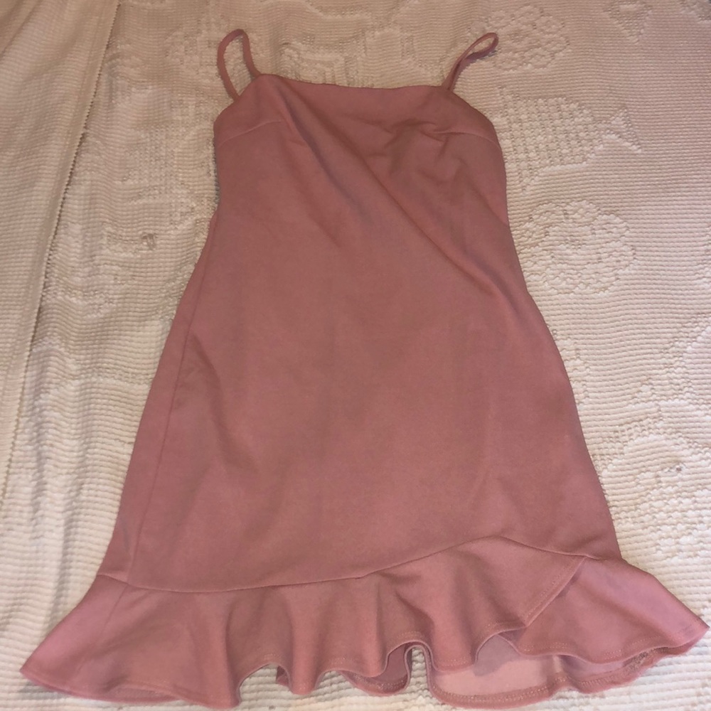 Light pink mini dress